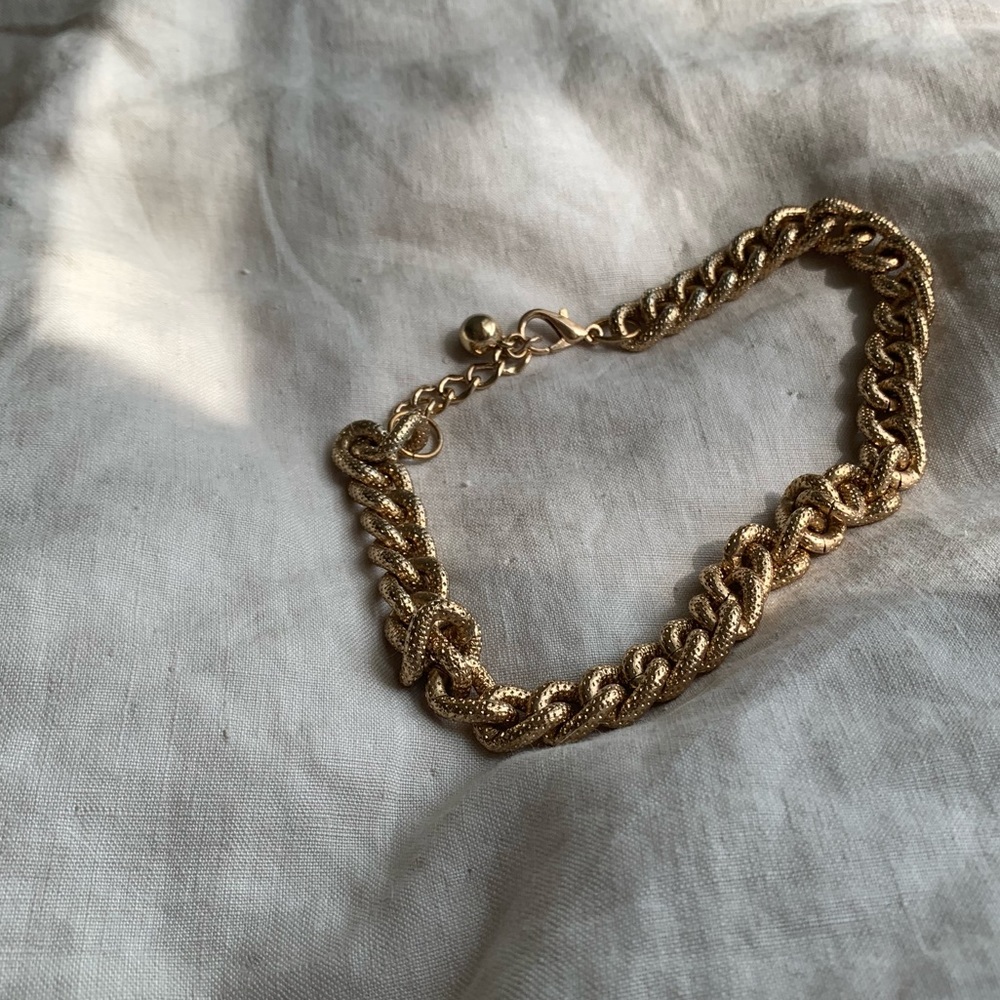 Vintage chunky gold chain necklace